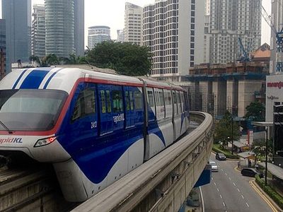 monorail between buildings